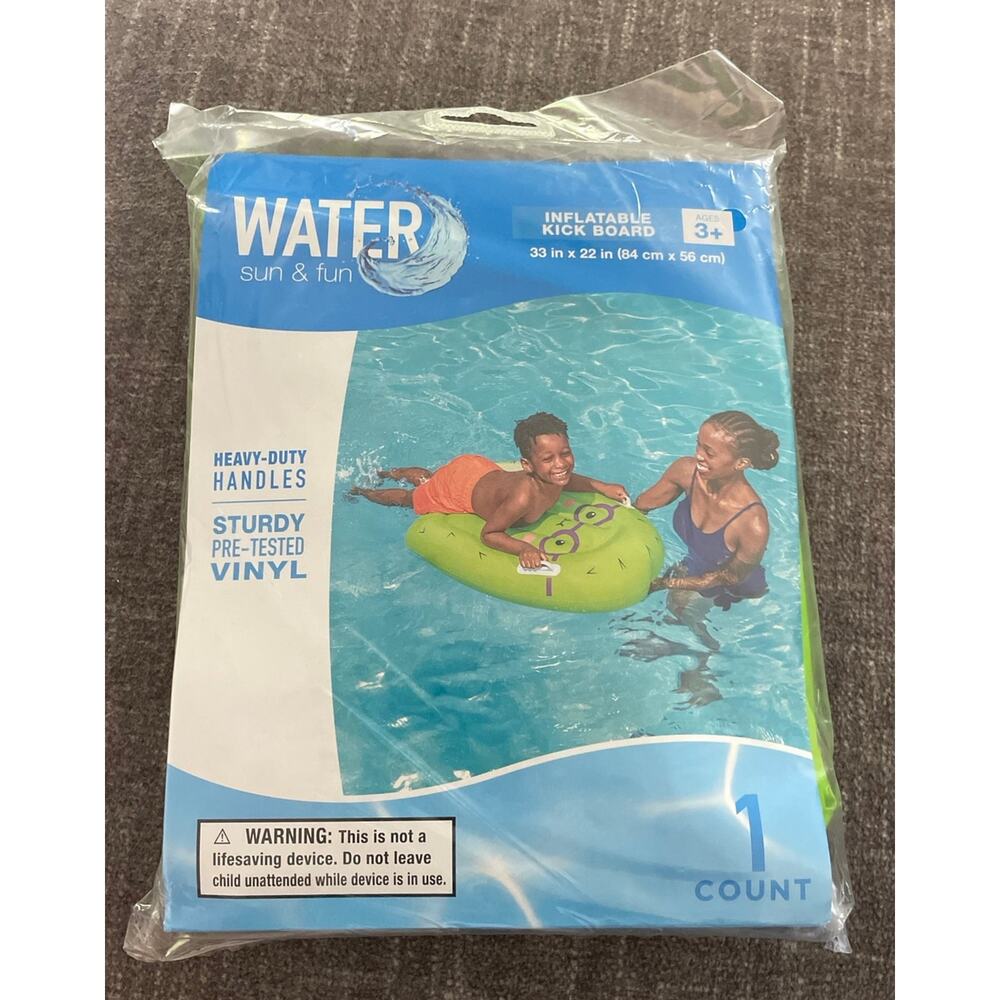 1‎ Water Sun & Fun Green Frog inflatable kick board 33"×22" Ages 3-8
